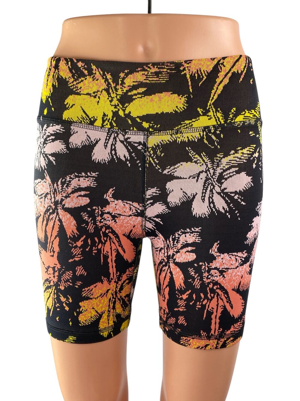 Solid & Striped Multicolor Ombre Palm Trees Printed Activewear Biker Shorts Sz S